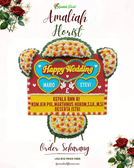 Papan Bunga Pernikahan Seri Kembang Iii